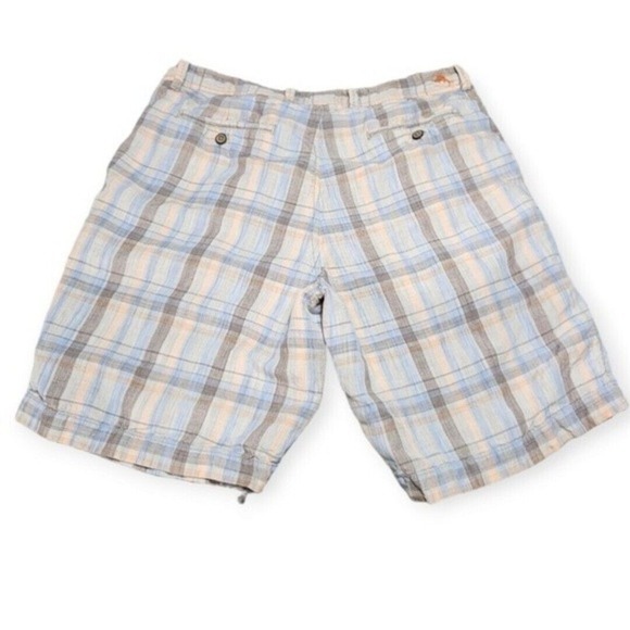 Tommy Bahama Men's Linen Shorts Plaid Casual Comfort Paradise 35(34x10 Actual)‎ - Picture 6 of 7